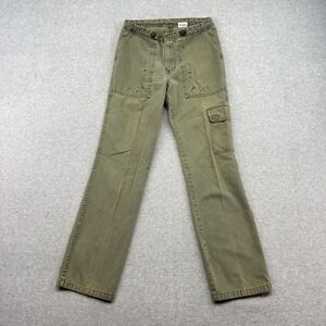 Vintage Y2K Jordache Floral Green Military Surplus Cargo Pants Cargo Womens 28"